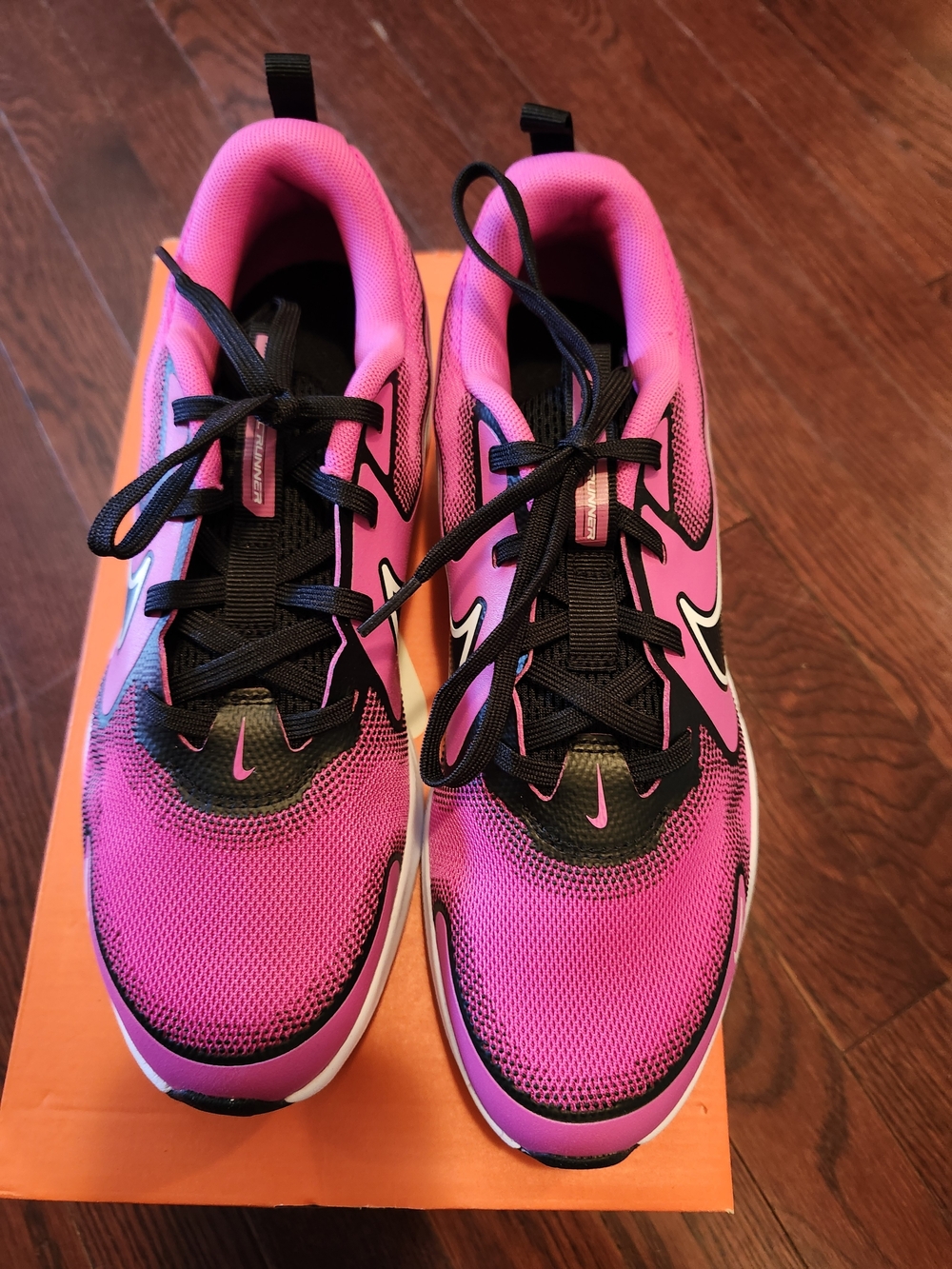Nike Kids Hot Pink and Black Performance Trainers